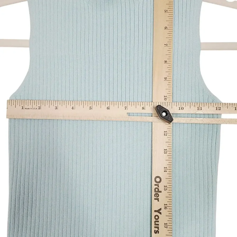 JW Style Mock Neck Sleeveless Ribbed Knit Tank, Lot of 3, Women Size S